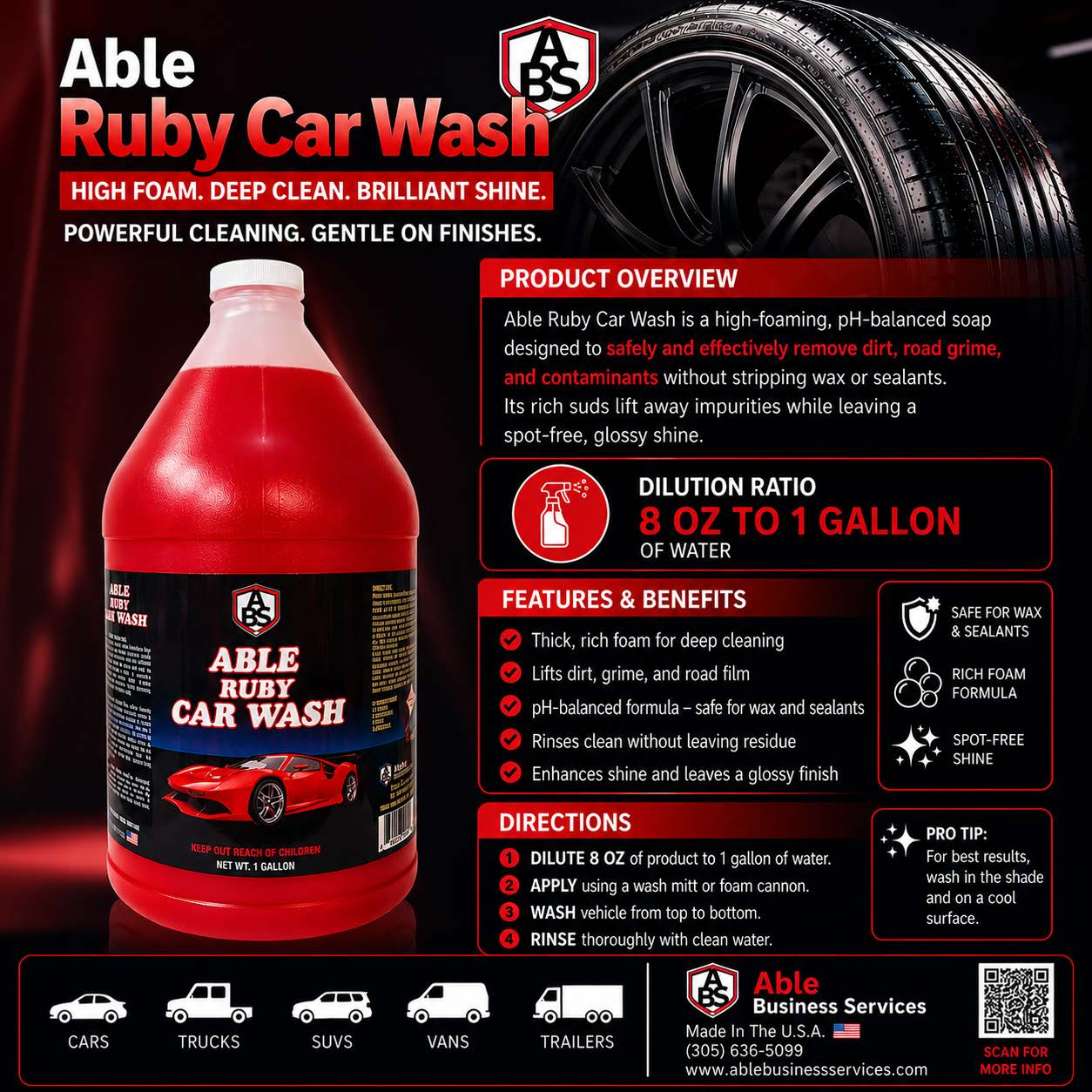 Able Ruby Car Wash Soap